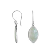 AE-6236-MOP Sterling Silver Marquise Shape Earring With Mother Of Pearl Jewelry Bali Designs Inc